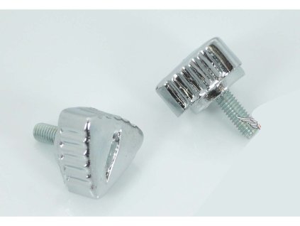 Screw set 2-piece 13mm chrome for Puch Maxi, moped, moped, mokick