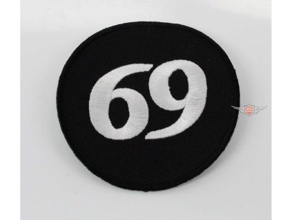 Patch polyester fabric 73mm for moped mokick