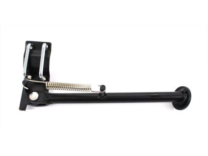 Side stand Presto Black 280mm with spring and mounting material for Tomos A 3 Flexer, Hercules Prima 2, 3, 4, 5, 6, SX, M, MF, MP, HR, G3, GT, GX, Pronto, Presto, Zündapp 444, ZD, ZR, ZB, ZA, ZX, ZL, ZS, ZE A, Kreidler Florett, Flory