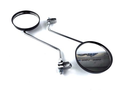 Mirror round 110mm with clamp 22mm for Zündapp, Hercules, Puch, KTM, DKW, Simson, Rixe, Kreidler