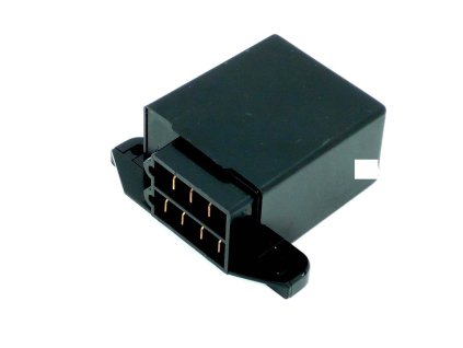 Flasher unit box 7 pin black 6V/12V 10W/26W for Zündapp KS, GTS, Hercules K, KX, MK, Puch, Kreidler Florett, DKW, KTM Mokick