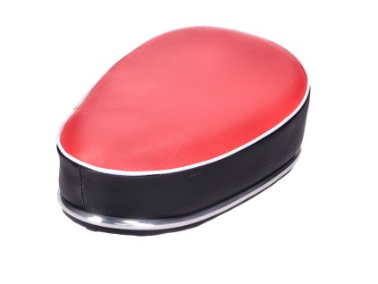 Seat bench red/black 300x220x110mm for Puch Maxi MS, MV, VS, Zündapp Bergsteiger, Combinette, Kreidler Florett, Flory, MF, MP, Hercules M, Prima 221, 219, 217, 215, 216, 222, Miele, DKW, NSU, Göricke, Gritzner