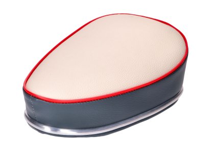 Seat bench cream/grey 300x220x110mm for Puch Maxi MS, MV, VS, Zündapp Bergsteiger, Z Combinette, Kreidler Florett, Flory MF, MP, Hercules M Prima 221, 219, 217, 215, 216, 222, Miele, DKW, NSU, Göricke, Gritzner