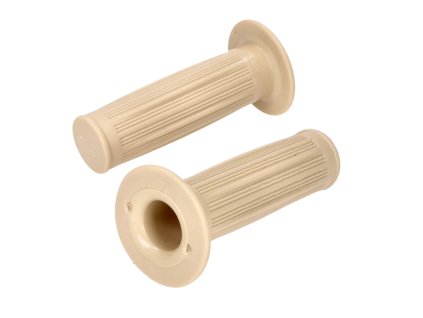 Handle set rubber cream white 22mm/24mm 100mm for Zündapp GTS, KS 50, C Sport Combinette, automatic, moped, moped 444, 442, Kreidler Flory MF, Florett LF, egg tank, Hercules M, 220, 221, 222, P 1, MP 2, 4, MK Prima