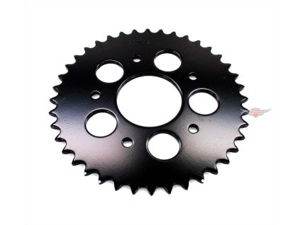 Sprocket Esjot steel 40 teeth black for Kreidler Florett LF, LH, RMC, RM, Flory MF 12, 13, 23