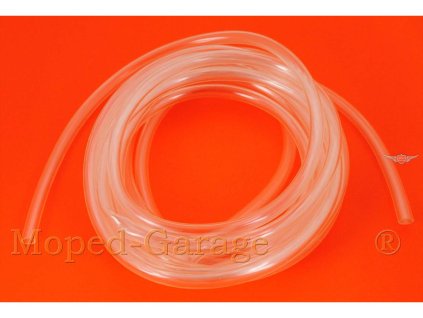 Petrol hose transparent 5 meter 6 x 8mm for Zündapp GTS, KS, C, CS, CX, Hai, ZD, Bergsteiger, R, Combinette, Kreidler Florett RS, RMC, LF, LH, TM, Flory MF, MP, Hercules Prima, KX, GT, GX, M, K, MK, Puch Maxi, Monza, DKW, Miele, KTM