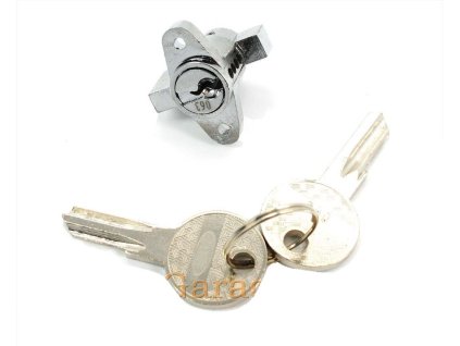 Chrome toolbox lock with 2 keys for Florett, Flory, Hercules, KTM, Puch, NSU, Moto Guzzi