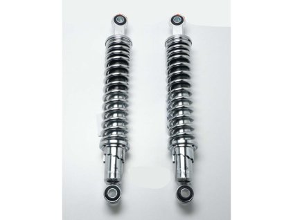 Struts chrome 335mm 5-way adjustable 10mm/12mm mounting holes for Zündapp GTS, C 50 Sport, KS, Hercules, Kreidler, Puch moped, moped