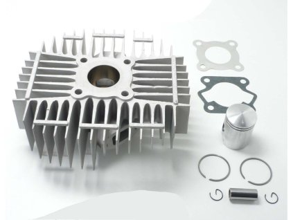 Cylinder kit set aluminum 50cc 40mm bore 32mm manifold connection 48mm hole spacing 55mm stud bolt spacing for Kreidler Florett RS, Mustang