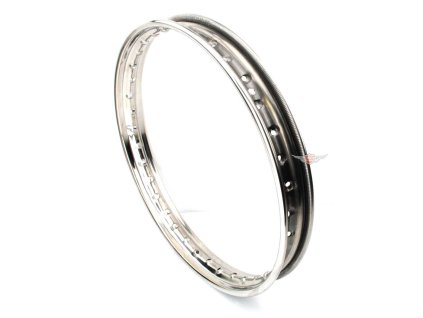 Stainless steel rim 1.5 x 17 inch 36 hole 6.5mm nipple hole for Kreidler Florett K 54/32 DB, Eiertank, RS, LF, LH, RM, TM, GT RMC, Zündapp KS 50, GTS C 50 Sport, Sport Combinette, Hercules MK
