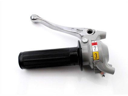 Gear lever fitting Grey with black handle Aluminum clutch lever Polished for Puch, moped, moped