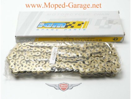 Mokick chain 130 links gold 1/2 x 3/16 7.75 for Zündapp, Kreidler, Hercules Mokick, Moped