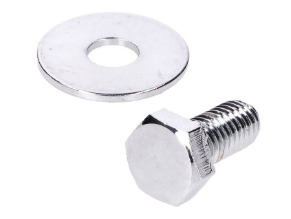 Screw with chrome sealing ring for Kreidler