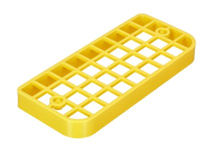 Lamp grille angular rear light (ABS plastic) yellow for Piaggio Ciao P/PX