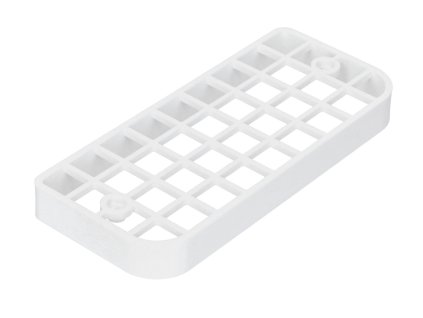 Lamp grille for angular rear light (ABS plastic) white for Piaggio Ciao P/PX