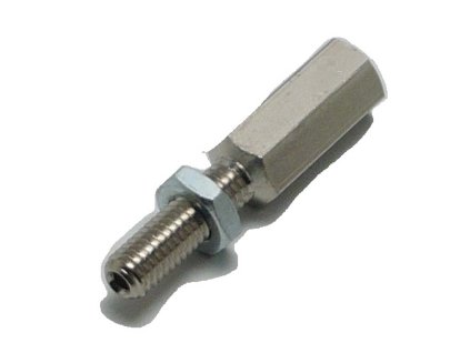 Adjusting screw hexagon M6 x 19mm 2.5mm bore for moped, moped, mokick