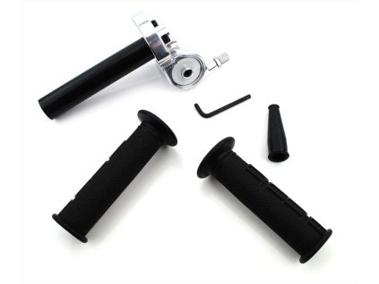 Throttle twist grip dimensions of the fixed grip approx. 125mm wide throttle grip 155mm total approx. 1/4 turn to full throttle for Zündapp GTS, KS, CS, CX, ZD, Hai, C 50,