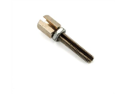 Adjusting screw hexagon M5 x 22mm 7mm diameter 2.5mm hole for moped, moped, mokick
