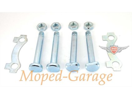 Retaining set screws lock washers nuts M8 x 56mm for Yamaha RD FS 1, DT 50