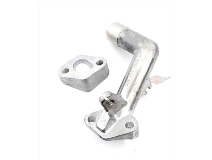 Intake manifold aluminum 14mm slanted with adapter plate for Sachs 504, 505, Hercules Prima, M, DKW, KTM moped, moped, mokick