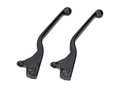 Brake lever set aluminum black matt for Vespa GTS 125, Vespa GTS 300 HPE