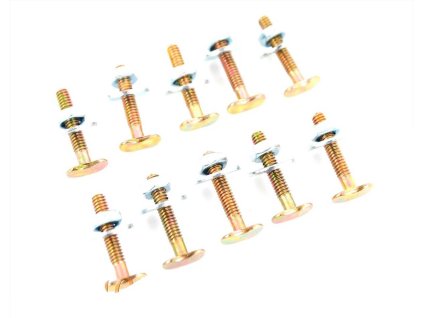 Screw set M3 x 18mm with nuts and washers for Hercules K 50, 75, 125, MK, 220, Kreidler Florett, Zündapp Sport Combinette, GTS, KS, C, Puch, Miele, DKW, KTM, Rixe, NSU