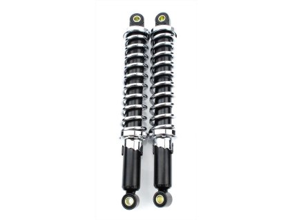 Shock absorber set 340mm Black Adjustable 10mm 8mm for Puch Maxi S, Zündapp, Kreidler, Hercules, Moped, Mokick, Moped