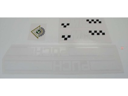 Sticker set tank fairing 5-piece white for Puch M 50 Racing Moped Mokick