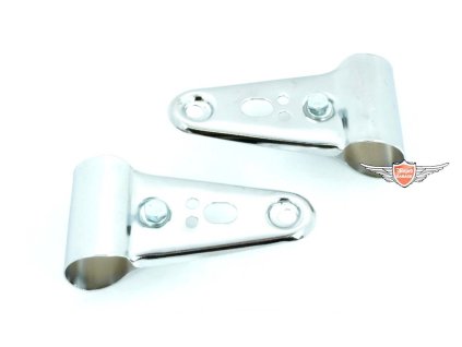 Headlight bracket set 26-30mm universal chrome for moped, moped, mokick