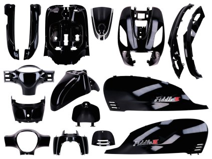 Fairing kit black primed 16-piece for SYM Fiddle 3 year 2014-2020