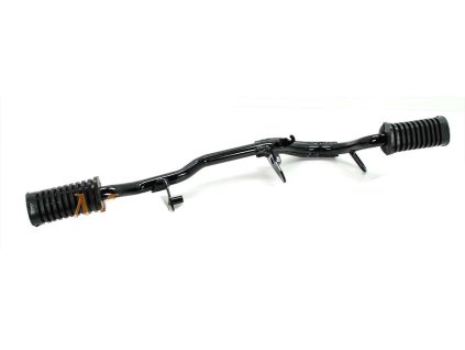 Footrest tube steel black with rubbers for Honda, MB 50 Mokick