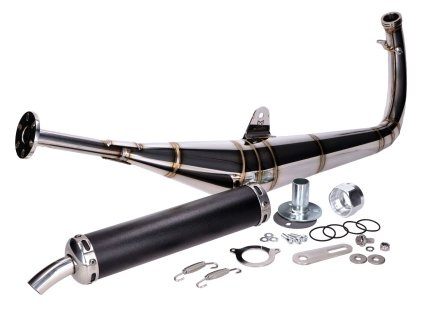 Exhaust system Motegra Racing for 60-110cc golden seams incl. rear silencer for Simson S50, S51, S70