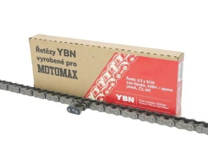Řetěz 1/2 x 5/16 - 134 článků, YBN-MOTOMAX 428H + spona, JAWA, ČZ, MZ  *M