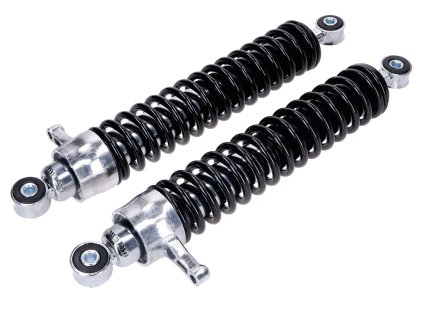 Sada tlumičů 360 mm, nastavitelné, černé/stříbrné pro Simson S51, S70, S53