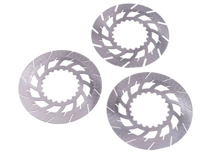 Sada spojkových lamel, 3 kusy, kovové, 1,0 mm pro Simson S50, S51, S70, S53, S83 Enduro