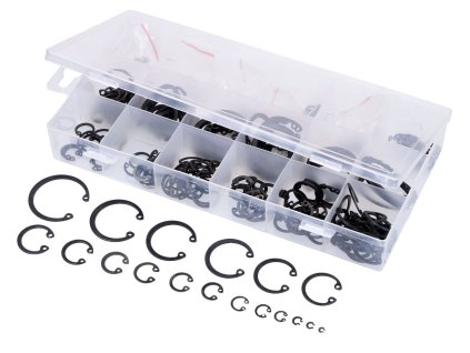 Sortimentní box vnitřních pojistných kroužků 3–32 mm, 300 kusů