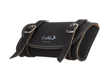 Brašna na nářadí, sedlová brašna Selle Monte Grappa z kůže, černá, L=150mm pro Piaggio, Vespa Ciao, Si, Bravo, Boxer, Grillo