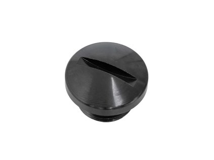 Zátka olejové náplně 66Heroes M14x1.25 hliník černá pro Morini M01