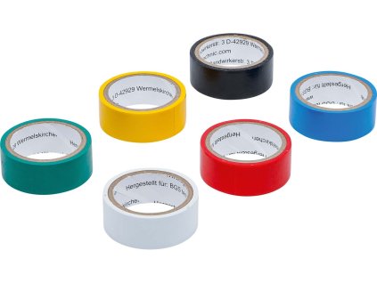 Sada izolačních pásek PVC, 6dílná, různé barvy