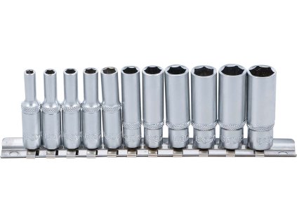 Sada dlouhých nástrčných hlavic, 11dílná, metrická, 1/4 palce, 4–13 mm