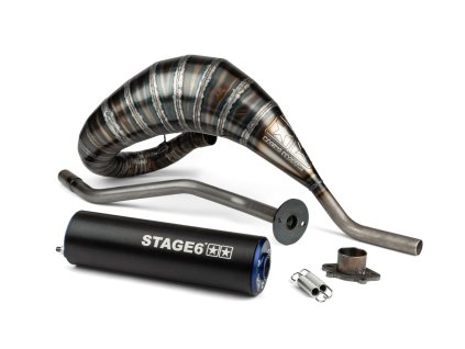 Výfuk Stage6 80 - 90 Derbi modrá / černá