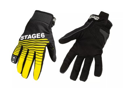 Motocyklové rukavice Stage6 Street Pure žlutá / černá S