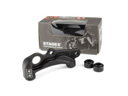 Adaptérem na 4-pístkový brzdový třmen Stage6 R/T Vespa Primavera 50 - 150 eloxovaný