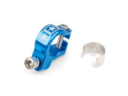 Svorka výfuku Stage6 Alu CNC modrá