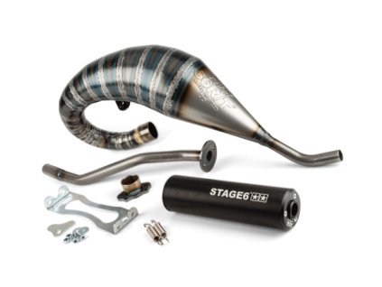Výfuk Stage6 R/T 70 - 80 high-mount Derbi Černá