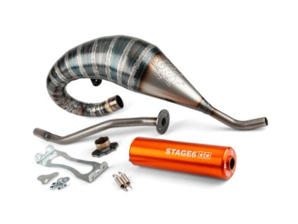 Výfuk Stage6 R/T 70 - 80 high-mount Derbi oranžová
