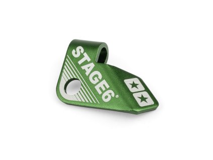 CNC držák bowdenu spojky Derbi zelený