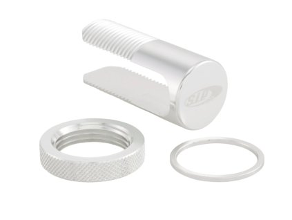 Svorka šroubovací pro nosič SIP, stříbrná, CNC, Vespa