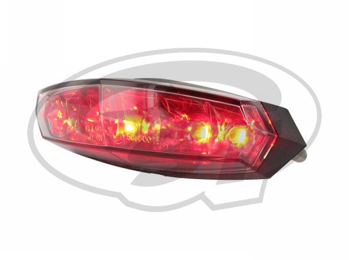 Zadní světlo KOSO LED universal, tmavé sklo, s homologací KO-HB020R01