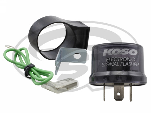 Relé blinkru KOSO Digital, 12V, tři piny, včetně adaptéru KO-KD006000